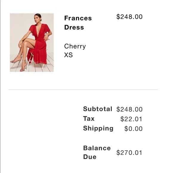 Reformation Frances dress XS NWT - Picture 6 of 6